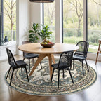 TOPRUUG Washable Oriental Area Rug - 6ft Round Rugs - Image 3