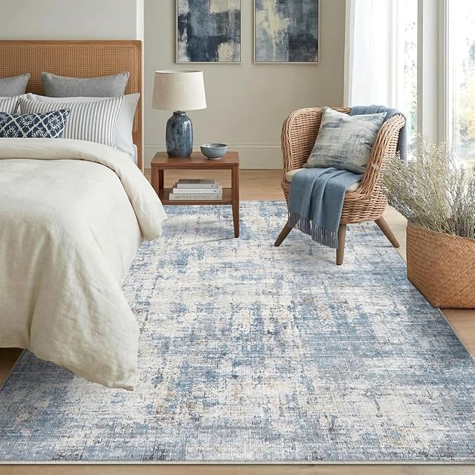 6x9 Area Rugs Washable Living Room Rug-No Slip Soft Carpets Modern Abstract - Image 2