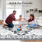 Rugflix 6x9 Area Rug for Living Room, Machine Washable Area Rugs - Image 8