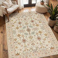 Rugxara Floral Rug for Living Room Bedroom, 3x5 Washable Area Rug, Vintage Boho by Rugxara