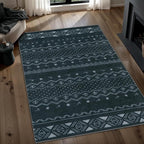 SERISSA 3x5 Area Rugs for Living Room, Washable Non-Slip Grey Small Boho Rug by SERISSAHomeDecorCollection
