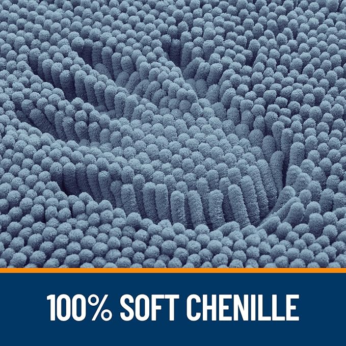 OLANLY Large Bathroom Rugs 45x27, Extra Soft Absorbent Chenille Bath Rugs - Image 3
