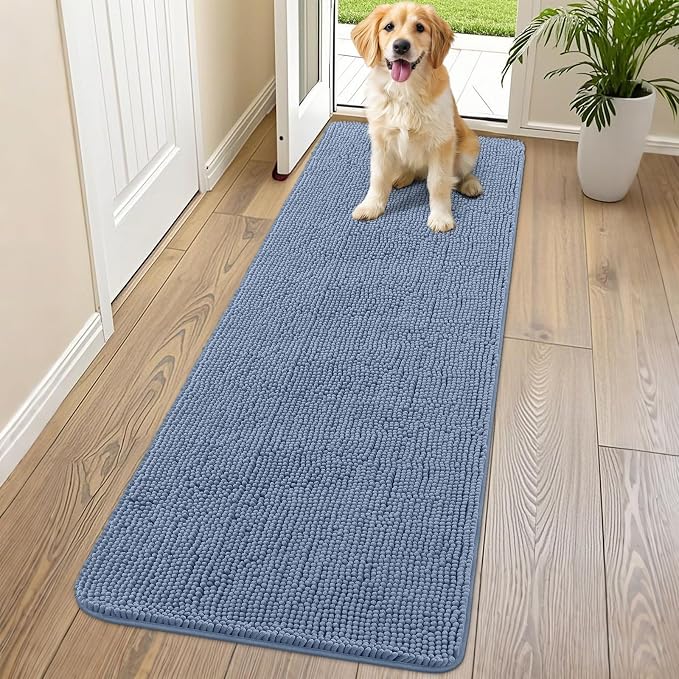 Smiry Dog Door Mat for Muddy Paws 70x24, Absorbent Dirt Trapper, Non-Slip by Smiry