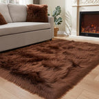 EasyJoy Ultra Soft Fluffy Shaggy Area Rug Faux Fur Rug Chair Cover Seat Pad by EasyJoy