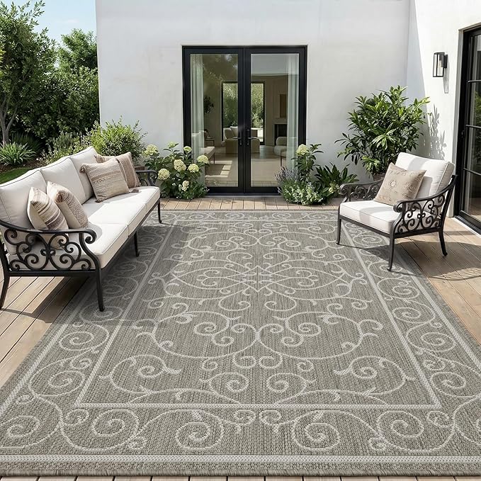 MontVoo-Outdoor Rug-Patio Rug 5x7 ft Polypropylene Indoor Outdoor Rugs Outdoor by MontVoo