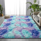 Deerhoo Shag Area Rug, 4 X 6 Tie-Dyed Plush Fuzzy Rugs - Image 2