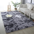 KICHOWUA 6x9 Dark Grey Fluffy Shag Rug by KICHOWUA