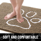 Smiry Dog Door Mat for Muddy Paws, Absorbent Dirt Trapper Non Slip Quick Dry - Image 4