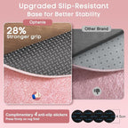 Ophanie Round Rugs 5Ft Pink Circle Area Rug, Fluffy Fuzzy Bedroom Carpet - Image 4