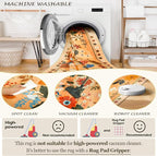 RELEANY Floral 2x3 Area Rugs Washable Print Boho Cute Carpet Non Slip Flower - Image 4