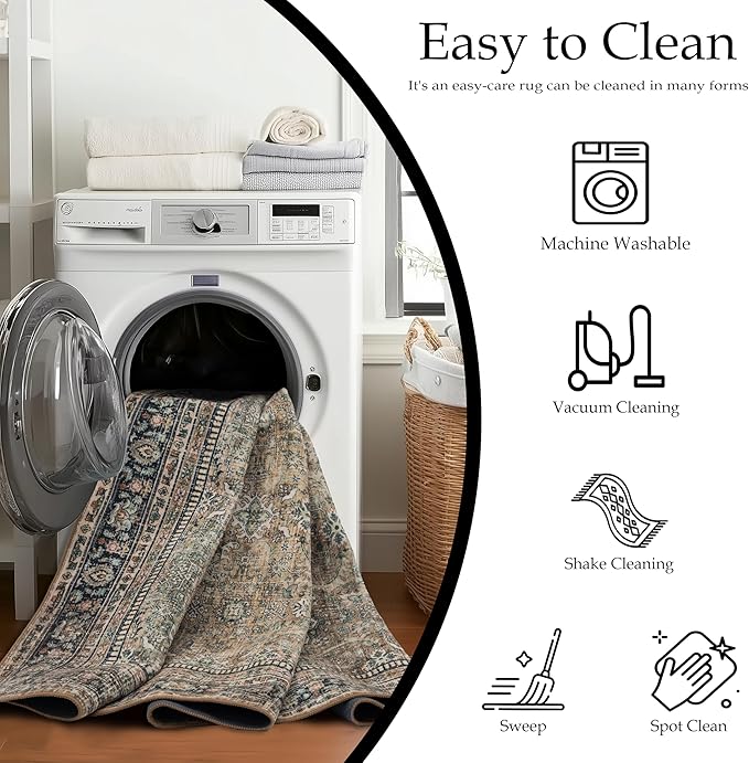 Ruaruarug Washable Area Rug 10x14 - Image 3