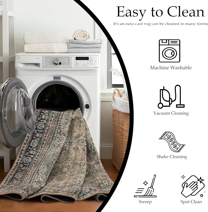 Ruaruarug Washable Area Rug 5x7 - Image 6