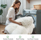 KCHOWUA Ceam White Fluffy Shag Large Area Rug - Image 5