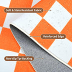 Terrug Orange and White Checkered Rug - Image 5