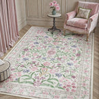 Wonnitar Floral Purple Rug for Bedroom, Washable 5x7 Area Rugs for Dorm - Image 8