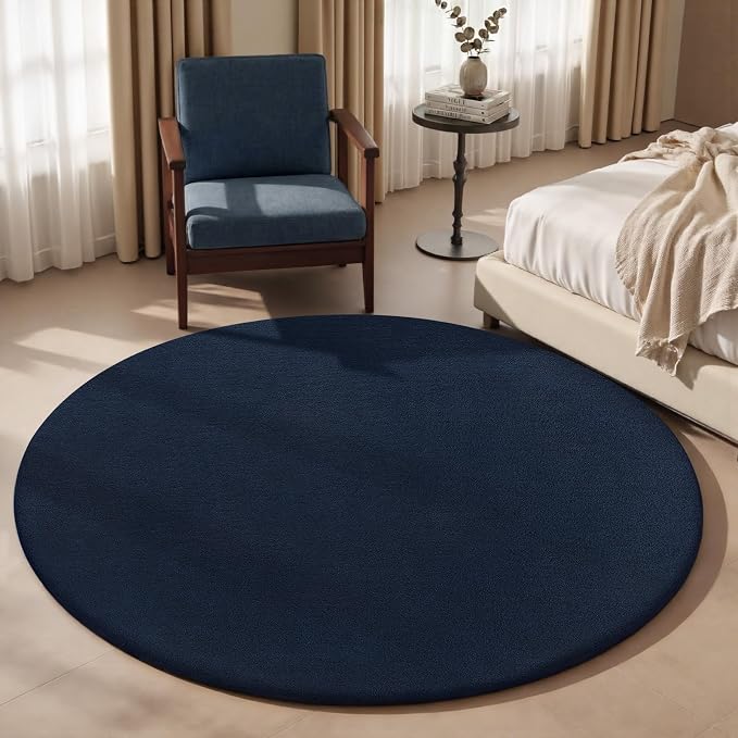 Sour Lemon 4ft Round Rugs for Bedroom, Circle Area Rugs for Living Room - Image 4