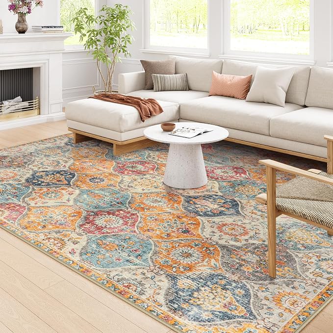 Lahome Moroccan Washable Area Rugs 8x10, 8x10 Rugs by Lahome