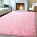 Mugorn Pink Fluffy Soft Rugs for Girls Bedroom, 8x10 Ft Large Shaggy Area Rugs by MUGORN