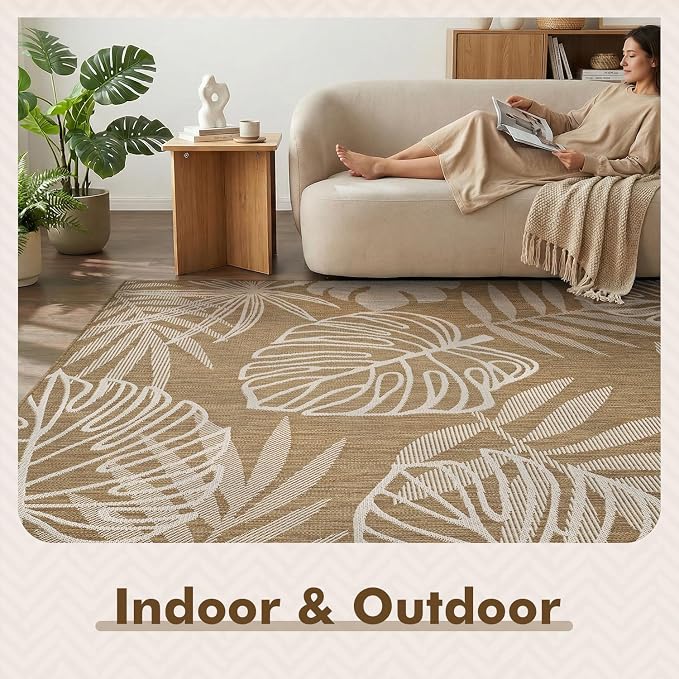 MontVoo-Outdoor Rug-Patio Rug 5x7 ft Polypropylene Indoor Outdoor Rugs Outdoor - Image 3