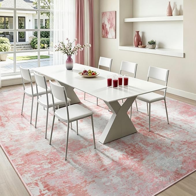 Rugflix 5x7 Area Rugs for Nursery Girls Room, Washable Large Rug - Image 4