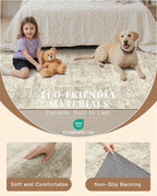 Madane 5x7 Area Rugs for Living Room, Washable Vintage Natural Beige Rug - Image 5