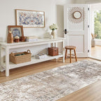 UERMEI 3x8 Washable Runner Rug for Hallway, Non Slip Low Pile Kitchen Carpet - Image 3