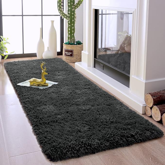 Chicrug Soft Runner Rugs for Bedroom Living Room Plush Fluffy Rug 2x6 Feet - Image 2