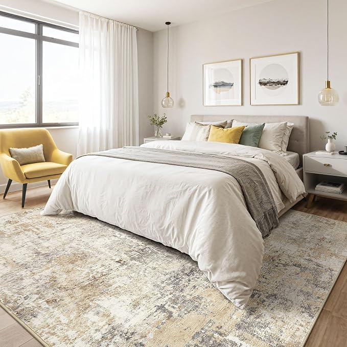 Area Rugs 8x12 Living Room: Washable Large Abstract Modern Soft Rugs Stain - Image 4