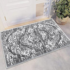HEBE Washable Area Rug 2'x3', Non Slip Soft Distressed Bedroom & Living Room by HEBE