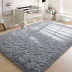 YJ.GWL Area Rugs for Living Room Bedroom, 3x5 Machine Washable Small Grey - Image 7