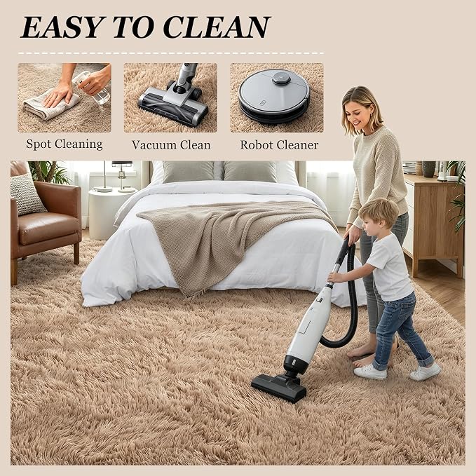 Fluffy 4x6 Area Rugs for Living Room Bedroom: Ultra Soft Shag Rug Non-Slip - Image 8