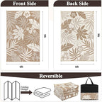 Pauwer Waterproof Outdoor Rug 6x9, Reversible Plastic Straw Patio Camping Rug - Image 2