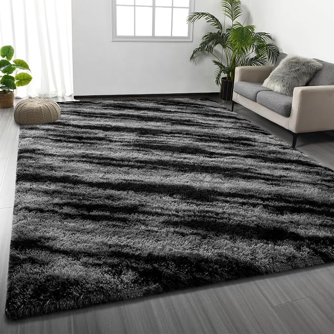 Deerhoo Shag Area Rug, 4 X 6 Tie-Dyed Plush Fuzzy Rugs by Deerhoo