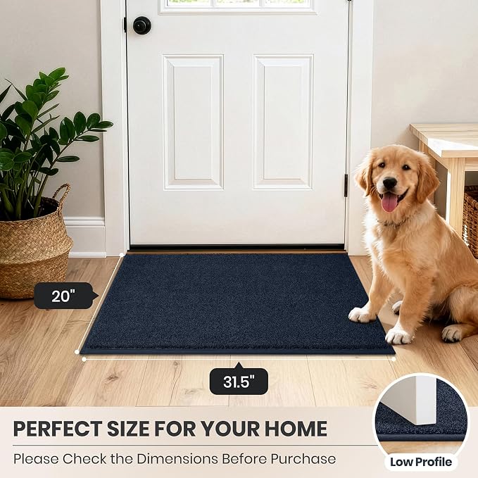 PURRUGS Dirt Trapping Door Mat 20" x 31.5", Non-Slip Machine Washable Entryway - Image 8