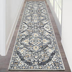 HEBE Hallway Runner Rug 2'x8' Washable Vintage Distressed Area Rugs Non Slip by HEBE