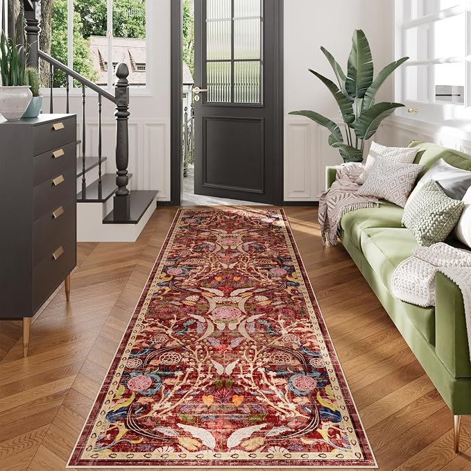 AMTOVO 2.7x8 Runner Rug for Hallway, Washable Non-Slip Long Kitchen Carpet - Image 4