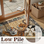 DCX Washable 3x5 Tiger Rug, Soft Low Pile Carpet, Kid & Pet Friendly - Image 2
