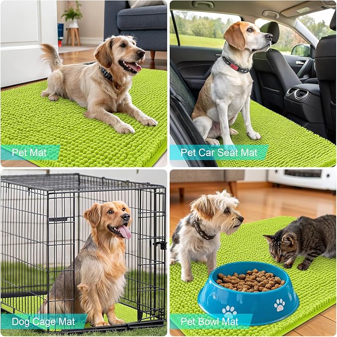 OLANLY Dog Door Mat for Muddy Paws 30x20, Absorbs Moisture and Dirt, Absorbent - Image 7