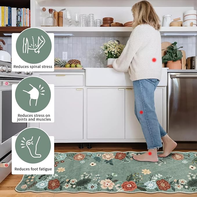 Homcomoda Floral Kitchen Rugs Mats - Image 4