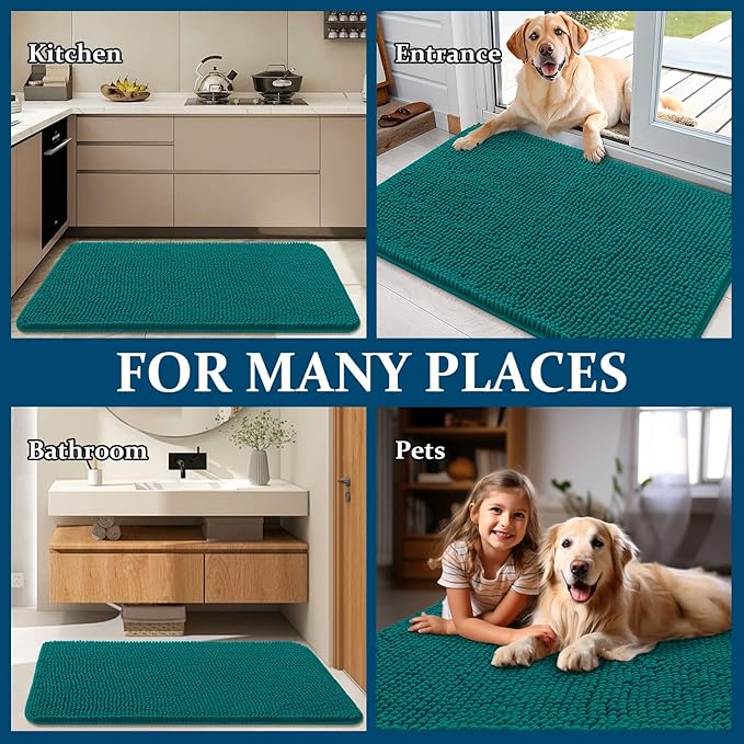 OLANLY Dog Door Mat for Muddy Paws 32x20, Absorbs Moisture and Dirt, Absorbent - Image 8