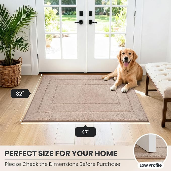 PURRUGS Dirt Trapping Door Mat 32" x 47", Non-Slip/Skid Machine Washable - Image 8