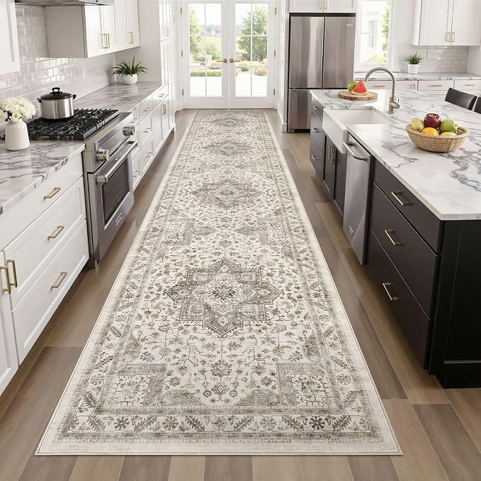 Vintage Hallway Runner Rug 3x8: Large Soft Washable Entryway - Image 7