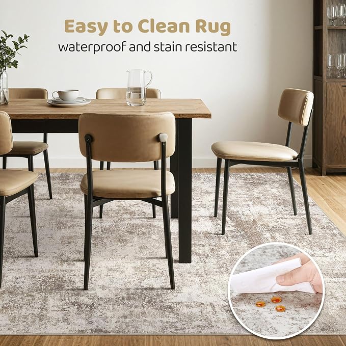 5x8 Area Rugs Living Room: Washable Large Abstract Soft Rug Stain Resistant - Image 6