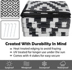 SAND MINE Waterproof Outdoor Rug 8x10 ft, Plastic Reversible Rug, Modern Area - Image 4