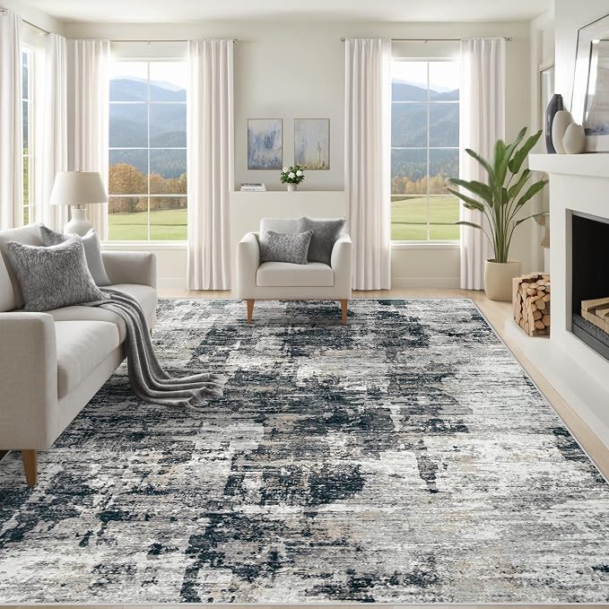 XLUEZ 10x14 Area Rugs for Living Room, Washable Modern Abstract Large Area Rug by XLUEZ