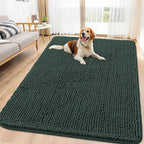 Smiry Dog Door Mat for Muddy Paws 59x35, Absorbent Dirt Trapper, Non-Slip by Smiry
