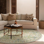 Washable Round Rugs for Bedroom 4ft: Living Room Rug Stain Resistant Non Slip - Image 3