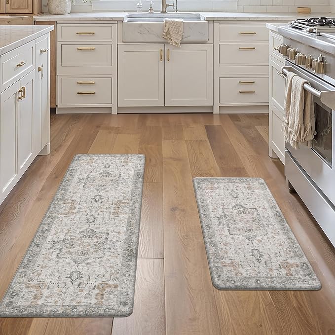 GENIMO Kitchen Mats for Floor 2PCs, Washable Anti Fatigue Mat for Cushioned - Image 6