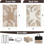 Pauwer Waterproof Outdoor Rug 6x9, Reversible Plastic Straw Patio Camping Rug - Image 2