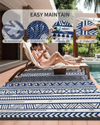 MontVoo-Outdoor Rug Carpet Waterproof 5x8 ft Reversible Patio Rug RV Camping - Image 8